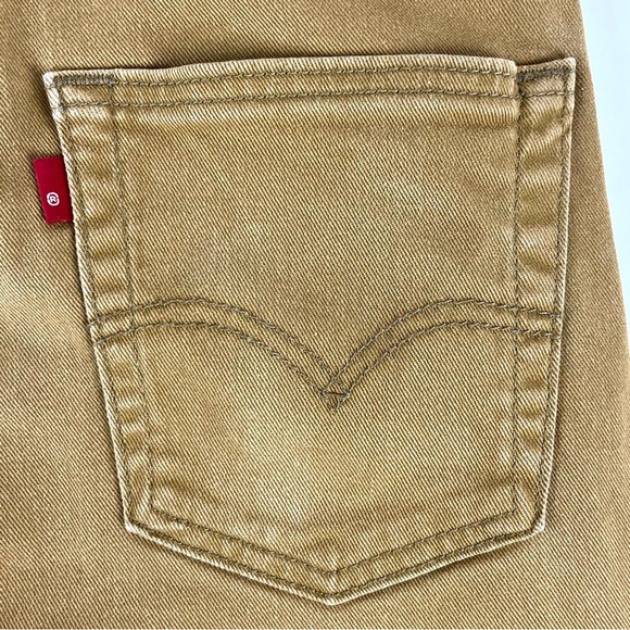 Levi’s 513 Khaki Tan Slim Straight Jeans - Picture 9 of 10